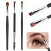 BBTO 3-part eyebrow brush set duo eye brewed brush set angled eyeliner precision flat definer small shades for women and girls