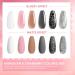 Morovan Poly Gel Nail Kit - 6 Colors Poly Extension Set with Top and Base Coat | French Nail Art Equipment for Starter and Professional Builder - Buy Online on GoSupps.com