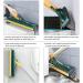 2 in 1 Floor Brush Scrubber with Long Handle Grout Brush Scrape Stiff Bristle Cleaning Scrub Brush with Squeegee 120 Rotating Tile Brush for Cleaning Bathroom Glass Patio Kitchen -Green - Buy Online on GoSupps.com
