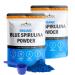 Organic Blue Spirulina Powder - 100% Pure Superfood Blue-Green Algae No Fishy Smell Natural Food Coloring for Smoothies & Protein Drinks - Non GMO Gluten-Free Vegan + USDA Certified 60 Servings 1.06 Ounce (Pack of 2)