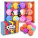 3.5oz Bath Bombs for Kids Organic Essential Oil 12 Bubble Colorful Fizzy Bath Bomb with 6 Superhero Toys Keychain(Outside) Christmas /Birthday Gift Set for Girls or Boys
