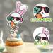 Kids' Vintage Rock Easter Bunny Cupcake Toppers Set of 18 - Perfect for boys and girls for their spring Easter party baby shower party birthday party or rock party decorations - SugarGera - Buy Online on GoSupps.com