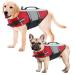 Alagirls Ripstop Dog Lifeguarding vest dog Safety Preserver pet lifeguard vest with high buoyancy adjustable large dog lifeguarding vest with rescue handle for swimming aladlj002 Red L L: 58-68cm (chest circumference) red