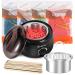 Yaoju Wax WAX Hair Removal Electric Wax Hair Removal Set Hair Removal Waxing Kit With 4 x 100 g Wax Beads 30 Wooden Spatulas Hair Removal Pain Free (A-Black) ... A-black