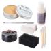 Mysense Liquid Latex Scar Wax SFX Makeup Kit for Fake Scars Wounds Burns With Coagulated Blood Gel and Spatula Sponges Q-tips Set B