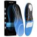 TMANI Arch Support Insoles Plantar Fasciitis for Men Women - Orthotic Support Shoe Inserts for Flat Feet - Heavy Duty Boot Insoles for Men Work Sport Walking Standing Blue 10.5-12 (29-30.5CM)