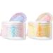 Lophe body glitter gel 2pcs glitter face body glitter sequin body lotion glitter liquid eyeshadow safe and non -toxic mermaid sequin for face hair nails halloween (yellow/blue)