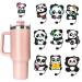 Tbecor Straw Cover Cap for Stanley Cup 30 40 oz PVC Straw Toppers Tumbler Cup Accessories for 10mm 0.4in Straw Cute Gifts (10PCS Pandas)