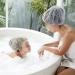PAGOW 12pcs Reusable Waterproof Shower Caps - Flower Printed Hair Hat for Women, Men, Kids - Multicolor, 3 Types - Ideal for Home and Salon Use - Buy Online on GoSupps.com