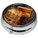 Treasure Chests & Coins Portable Metal Pill Box - 3-Compartment Travel Essential Hinged Design Black - Buy Online on GoSupps.com