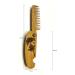 B4K Premium Handmade Wooden Comb for Men | Travel-Sized Multifunctional Pocket Comb for Hair Beard & Mustache | Perfect for Oils & Balm - Engraved Oak Gentlemen - Buy Online on GoSupps.com