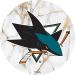 Fan Brander NHL PopSocket PopGrip with White Marble Design PopGrip San Jose Sharks