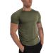 Men's 3-Pack Dry Fit Moisture Wicking Workout T-Shirts - Black, Dark Gray, Army Green - Large - Buy Online on GoSupps.com