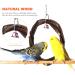 POPETPOP Bird Swing 2 Packs Parrot Swing Wooden Bird Swing Toy with Bell Hanging Swing Ring for Budgie Parakeet Cockatiel - Buy Online on GoSupps.com