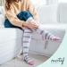 Maternity Compression Socks | Gray & Pink Stripes | Large-X-Large | Must-Have Pregnancy Item by Motif Medical - Buy Online on GoSupps.com