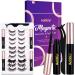 10 Pair of Magnetic Eyelash, Plus 4 Tube of Eyeliners, Plus 1 Application Tool, Realistic and Soft Magnetic Eyelashes, Strong Hold and Easy to Apply 25 Piece Set