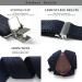 Hisdering 5cm Wide X-Shape Men's Braces | Adjustable & Elastic Navy Blue | Strong 4 Metal Clips | Unisex Long Size - Buy Online on GoSupps.com