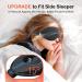 INNELO 3D Contoured Sleep Mask for Side Sleepers | 100% Light Blocking Eye Mask for Men and Women | Soft, Pressure-Free Blindfold for Travel, Yoga, and Naps | Black Upgraded - Buy Online on GoSupps.com