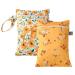SEAUR 2 pieces of cloth diamond pockets waterproof naspocket with zipper Portable diaper pockets for baby diaperneln toilet items Color 1 (ES075-001) Color 1 (2 pieces) 18 25 cm