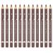Go Ho 12 PCS Brown Eyebrow Eyeliner Pencils Makeup Pen Waterproof Eye Brow Pencil Long-lasting Nice Color Eye Brow Gel Pen Makeup Brow Tint Pencils( Medium Brown) 03 Medium Brown