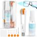 Glasses Cleaner Glasses Cleaning Kit with Eyeglass Cleaner Spray Eyeglass Lens Cleaner Microfiber Cleaning Cloth Portable Eyeglass Repair Kit with Screws Safe for All Lens(White)