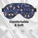 Blue and Orange Bird Print Unisex Sleep Eye Mask | Soft Comfort Shade for Travel & Yoga - Buy Online on GoSupps.com