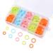 240 Pieces Knitting Stitch Marker  Plastic Smooth Coloured O-Rings with Clear Storage Box  Crochet Ring Assorted Knitting Needle Clip Multiple-Size