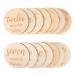 Toyvian 1Set Baby Monthly Milestone Cards Wooden Discs Double Sided Milestone Cards, Newborn Photography Props
