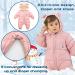 Milkiwai Baby Snowsuit Romper | Cute Bear Winter Hooded Jumpsuit | Boys Girls Infant Snow Wear | Thick Outfits 80 Pink - Buy Online on GoSupps.com