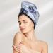 Quick-Dry Hair Towel Wrap with Button - Turban Style Hair Drying Towel (Turtle with Blue Stones) for Effortless Hair Care - Buy Online on GoSupps.com