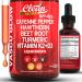 Clean Nutra Cayenne Pepper Drops Supplement Liquid + Hawthorn Berry Vitamin D3 K2 Beet Root Powder Ceylon Cinnamon Turmeric Curcumin Organic Panax Ginseng Berberine Extract 1 Pack