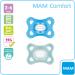 MAM Comfort Pacifiers Set of 2 - 100% Silicone Blue & Grey-Green 2-6 Months with Storage Bag | International Shipping Available - Buy Online on GoSupps.com