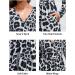 OUGES Women's Spring Casual Midi Dress with Long Sleeve V-Neck and Floral Print - S Leopard02 - Buy Online on GoSupps.com