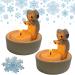 Cartoon cats candlestick Hi-Y2KGirls cat candlestick with warming cat paws plaster-candle holder cute cat fragrance candle holder home decoration (without candle) (2A)