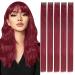 Runature burgundy clip in extensions real hair 50cm 5 stucco 25g remy clip real hair extensions colorful castle clip in hair recovery real hair clip in smooth hair 20 inch 50cm-25g #burg