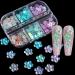 120Pcs 3D Acrylic Flower Nail Charms for Acrylic Nails Flat Mixed Size Iridescent Nail Art Rhinestone Kawaii Nail Charms Flat Back Nail Gems Nails Supplies DIY Jewelry Craft Accessories 1937-C