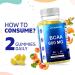 Vitamatic BCAA Gummies - Vegan Peach Amino Acid Supplements - 600mg 60 Pectin Gummies for Muscle Recovery & Endurance - Buy Online on GoSupps.com