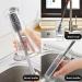 Silicone Rotating Bottle Cleaning Brush Set (Grey) - Includes 1 Bottle Brush, 1 Hook, and 1 Straw Brush - Buy Online on GoSupps.com