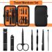 8PC Black-Orange Manicure Set for Men | Travel Nail Care Kit | Personal Care & Pedicure Tools | Perfect Gift for Family & Friends - Buy Online on GoSupps.com