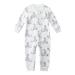 Owlivia Organic Cotton Baby Boy Girl Zip Up Sleep N Play Footless Baby Romper Long Sleeve Baby Pyjama (Size newborn-24 Months) Leopard 0 Month