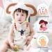Teething Necklace for Baby Chew Sensory Toys 2 Pack Chewy Silicone Beads Teething Necklaces for Boys and Girls with Autism ADHD SPD BPA Free Freezable Colorful Stars - Buy Online on GoSupps.com