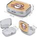 Yoga Sloth Coffee Print Pill Box | 2 Compartment Decorative Medicine Organizer - Portable & Stylish for Pocket or Purse - Buy Online on GoSupps.com