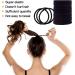 HXC 50PCS Black Hair Bands - Strong 4mm Thick Elastic Ties for Women's Ponytail - Hair Bobbles Hair Accessories - Buy Online on GoSupps.com