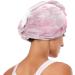 Buy Pink Butterfly Dry Hair Cap Set | Quick Drying Towel & Button Headband - Super Absorbent & Comfortable | International Shipping Available - Buy Online on GoSupps.com