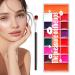 Lip Gloss Palette 20 Eyeshadow Makeup Palette Long-Lasting Matte Tinted Eyeshadow for Evening/Teen Dates - Creamy Texture
