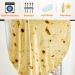 Buy Badar Burrito Tortilla Ceiling - Soft Coral Fleece Food Blanket for All Seasons | Cozy Sofa & Travel Blanket (120cm) - Perfect for Bedrooms & Outdoors - Buy Online on GoSupps.com