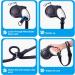 Petbonus Short Dog Leash & Safety Bracelet - Reflective Adjustable Soft Padded Handle - 2 Pack (Black & Red) for Extra Safety - Buy Online on GoSupps.com