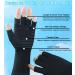 Copper Long Arthritis Gloves | Fingerless Hand Compression Sleeves | Carpal Tunnel Support for Men & Women | Medium Black | 1 Pair - Buy Online on GoSupps.com