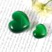 Green Cat's Eye Crystal Heart Shape Healing Stones - 2Pcs Set for Reiki Meditation Therapy and Birthday Gift - Buy Online on GoSupps.com