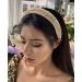 Wecoe Rhinestone Headband - Sparkly Gold Diamond Padded Headband for Women and Girls | Fashion Hair Accessory for Holiday/Formal Events - Perfect Mother's Day Gift - Buy Online on GoSupps.com